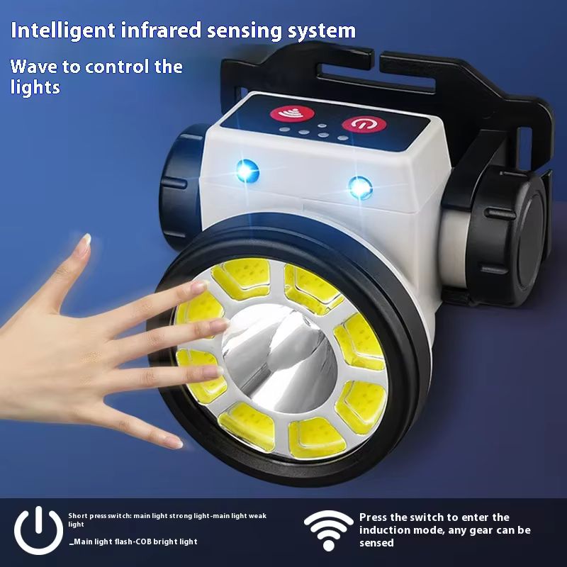 Lampe frontale de pêche LED