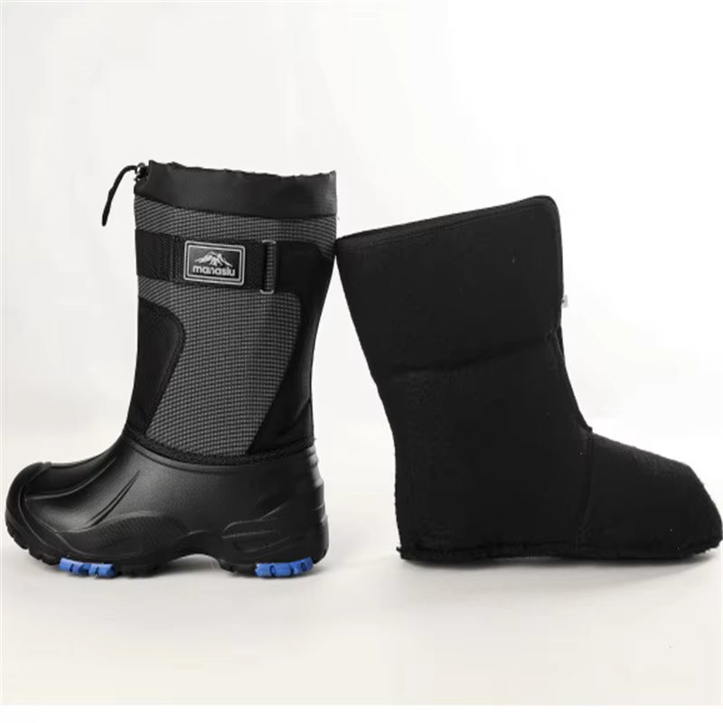 Bottes de neige imperméables et résistantes au froid pour hommes, chaussures de pêche résistantes à l'usure, bottes de pluie à pointes en acier, chaussures de pêche, nouveau, 2022