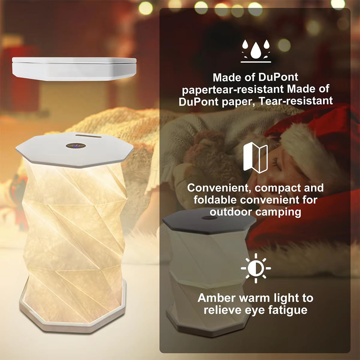 Lampe de Table pliable Portable