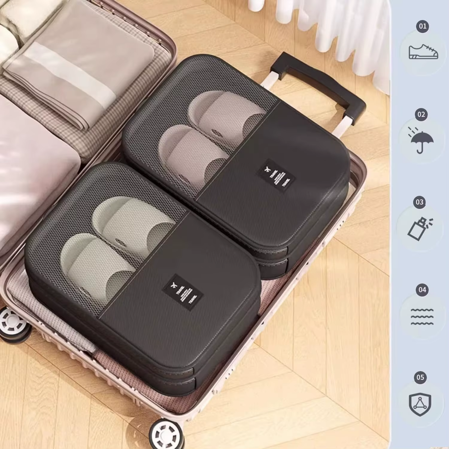 Sacs à chaussures de voyage pour l'organisation dans la valise
