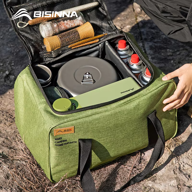 BISINNA sac de Camping en plein air 26L sac de rangement de réservoir de gaz pliant pique-nique Cookwre conteneur fournitures de Camp cloison réglable