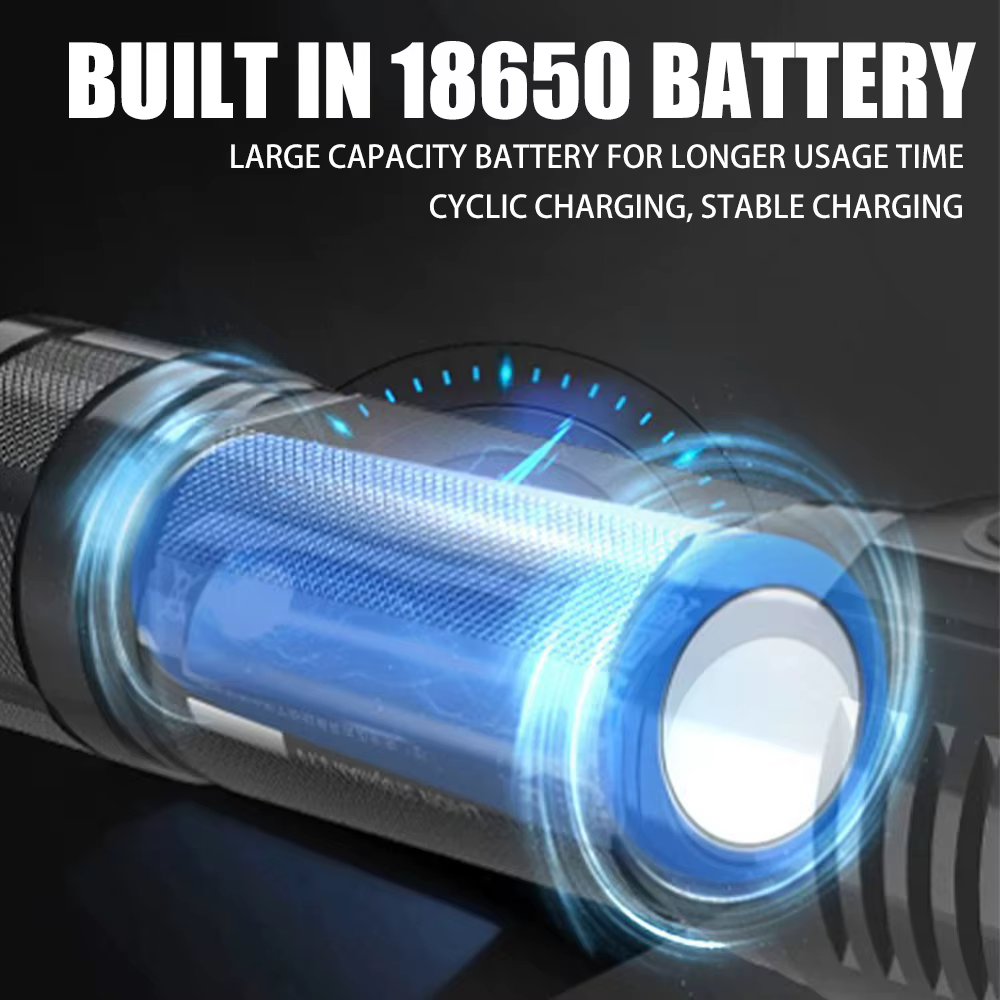 5 LED USB lampe frontale Rechargeable 18650 batterie intégrée phare Portable