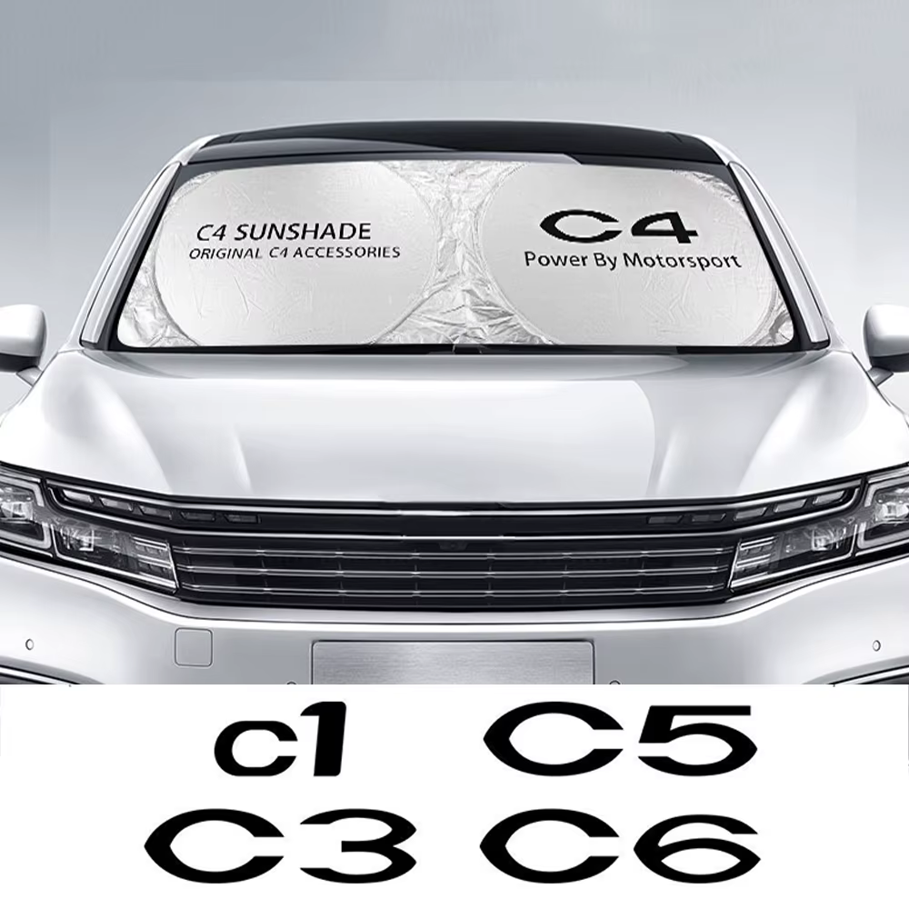 Pare-soleil de voiture Pare-brise avant Pare-soleil Couverture Auto Accessoires pour Cristaux en C4 C3 C5 C4L C1 C2 C8 C-ELYSEE VTS C6 C-CROSSER