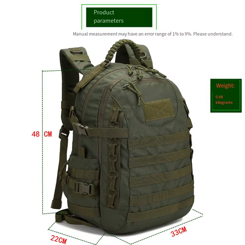 Sac à dos tactique rouge pour camping et randonnée en plein air