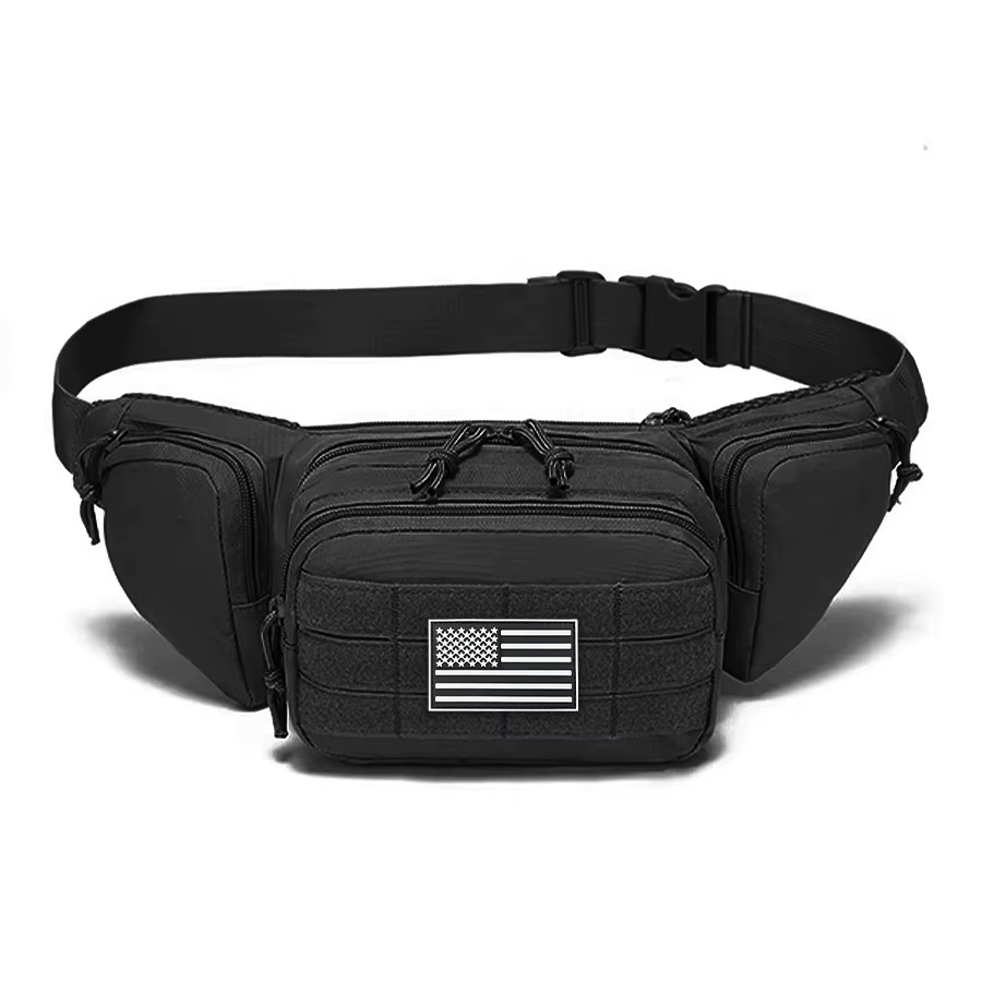 Sac banane léger pour sports de plein air, multifonctionnel, pour course à pied, randonnée, sac bandoulière pour téléphone portable, en tissu Oxford imperméable, camouflage