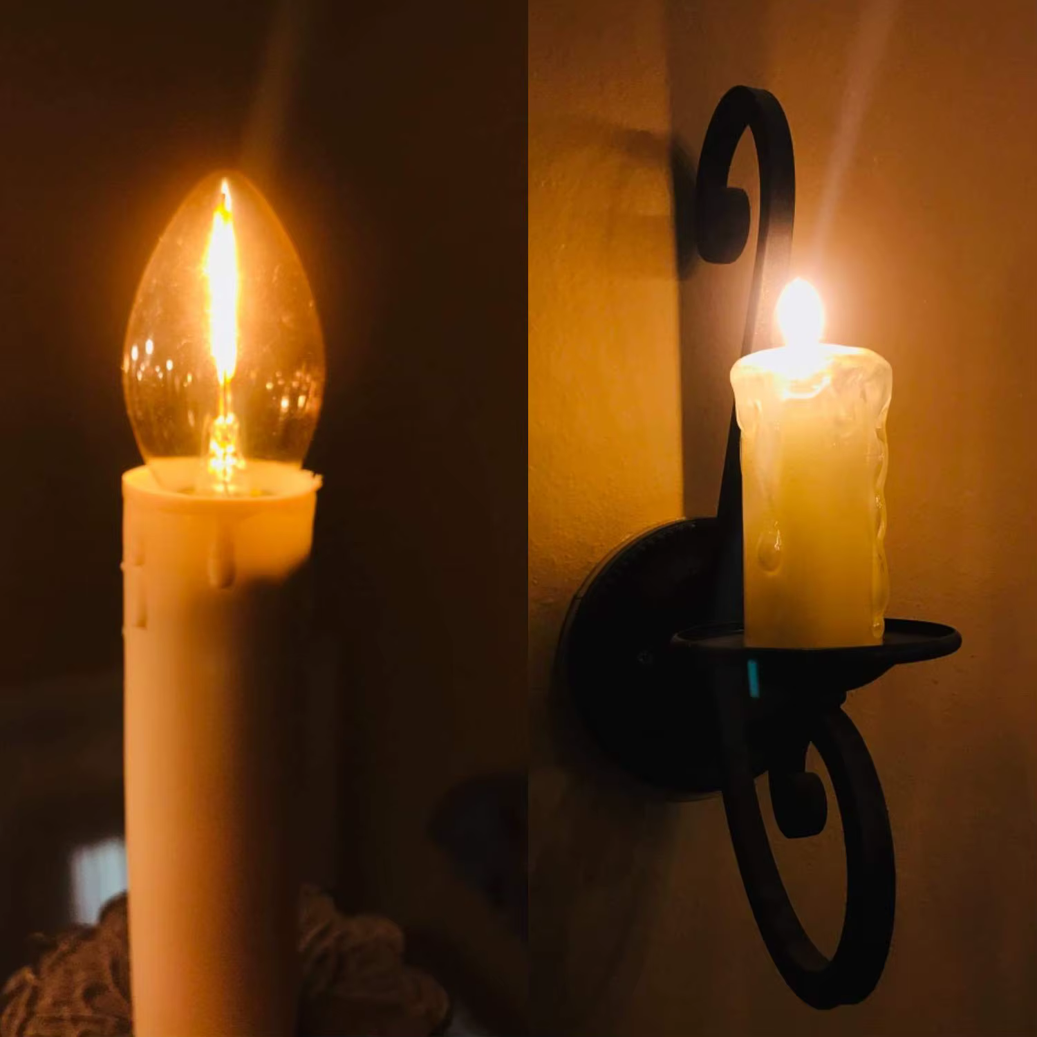 Ganliland – ampoule LED en verre teinté or C7 0.5W, Vintage, douce et chaude, Mini candélabre, 2700K E12 E14, 220V