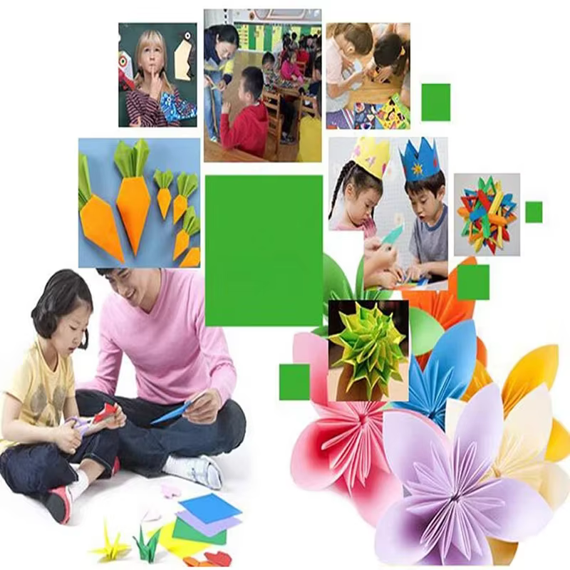 100 feuilles de papier Origami Double face couleur carré facile à plier artisanat papier de décoration enfants main bricolage papier coloré 10 couleurs