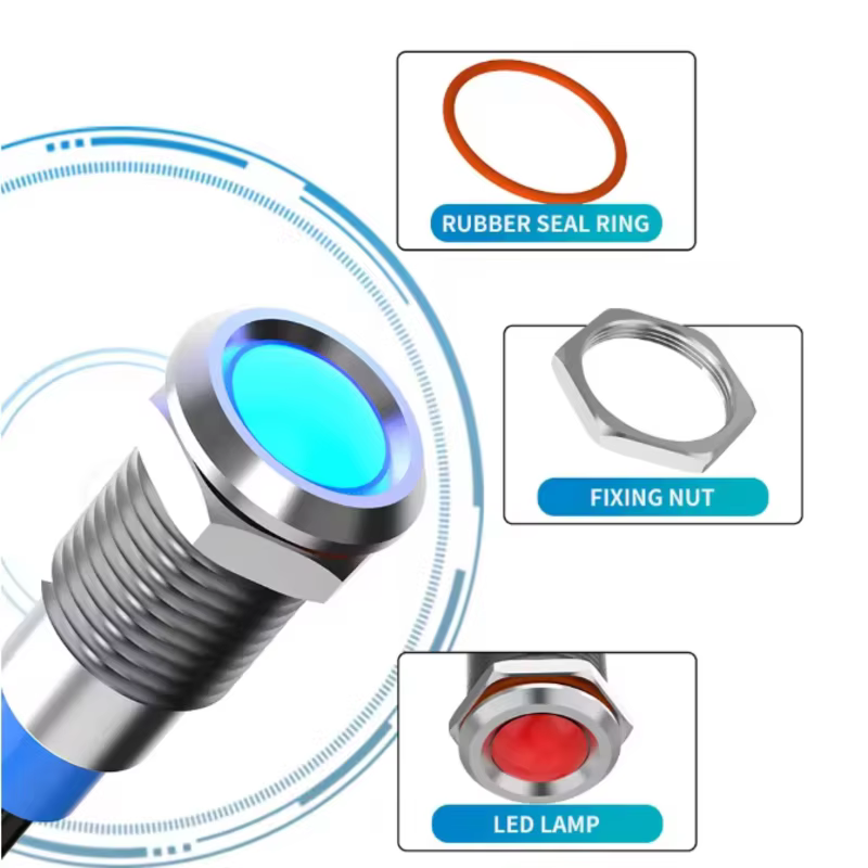 Indicateur lumineux LED en métal étanche
