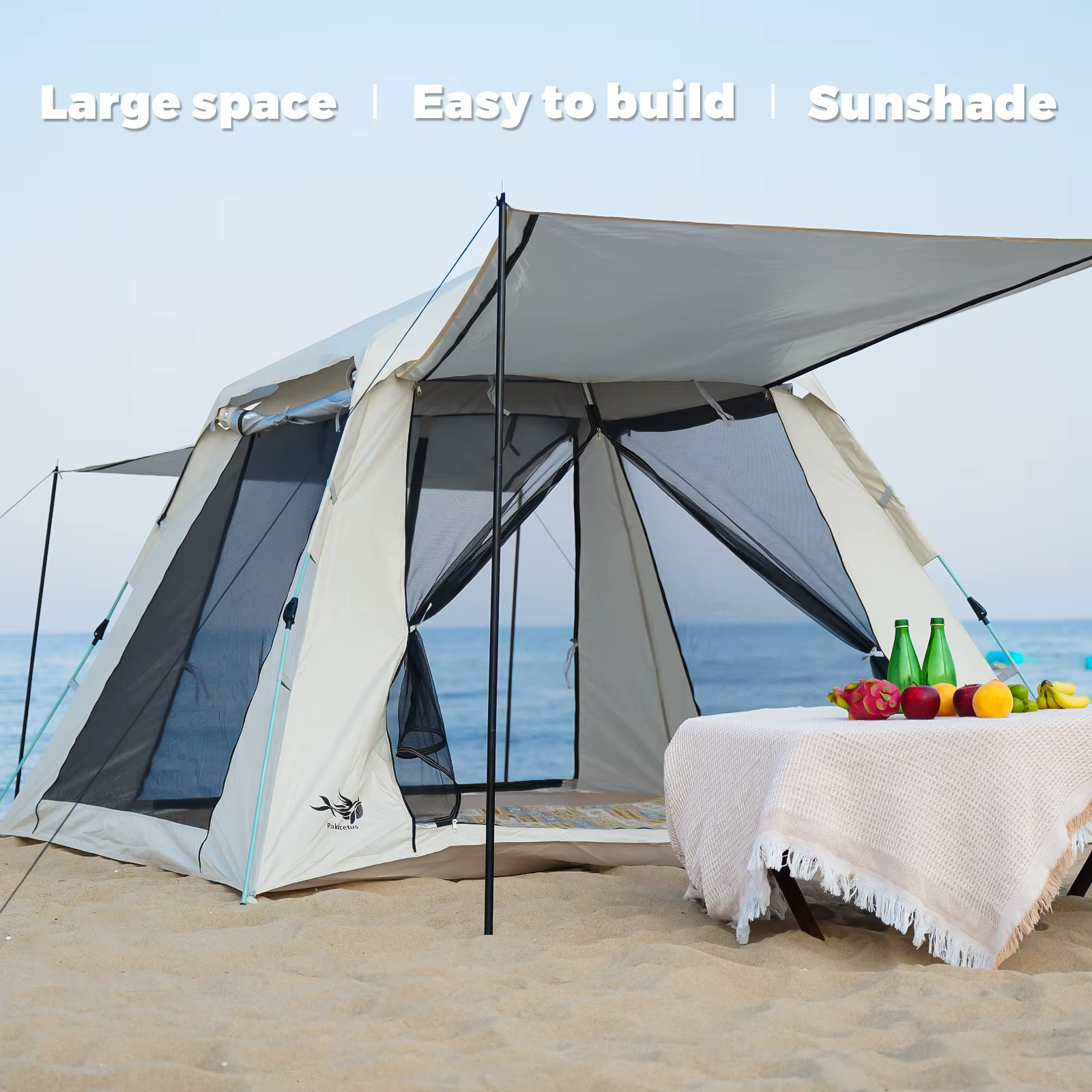 Tente pop-up de camping en plein air pour 2 à 3 personnes