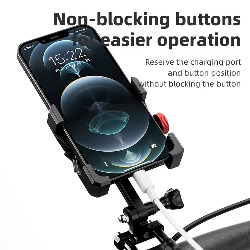 ROCKBROS-Support de téléphone portable pour vélo, 4.7-7.09 pouces, en alliage d'aluminium, haute résistance, accessoires de cyclisme