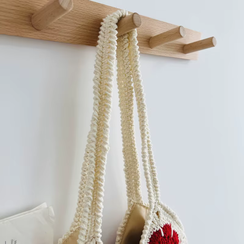 Sac à bandoulière en macramé en coton pour femme, style bohème, pour la plage, fait main, doux, décontracté, pour les vacances d'été