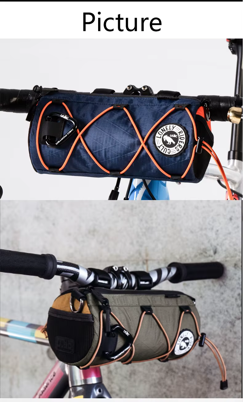 (ULAC)PB10LX sac de guidon de vélo étanche et pochette de cadre avant rangement de baril de cylindre pour vélos de route/vtt/scooters-Cabriolet