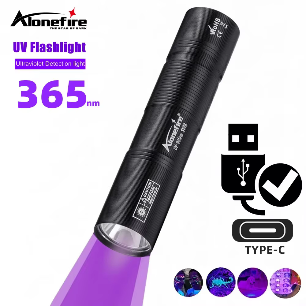Lampe de poche UV aste par USB