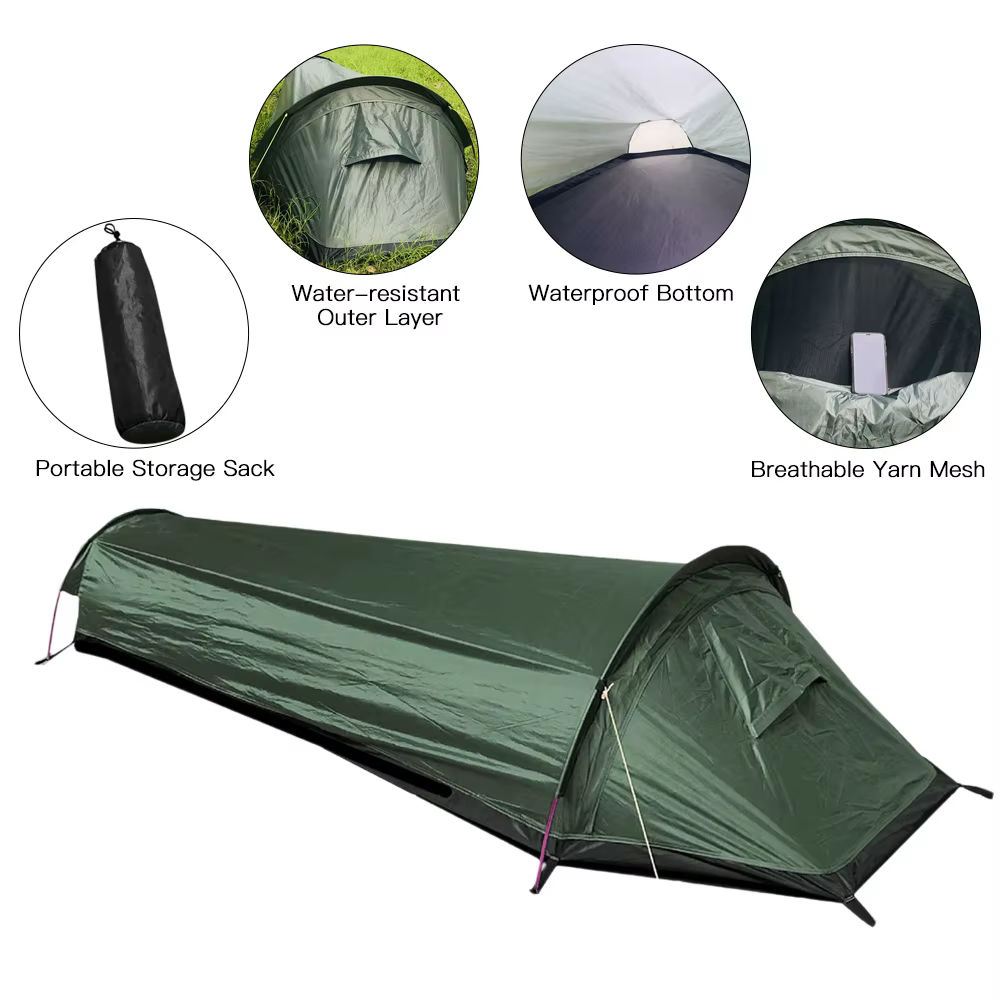 Tente de sac à dos Camping en plein air sac de couchage