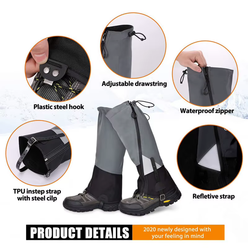 1 paire Legging guêtre voyage extérieur jambières randonnée ski imperméable hiver couvre-chaussures botte touristique pied Protection garde