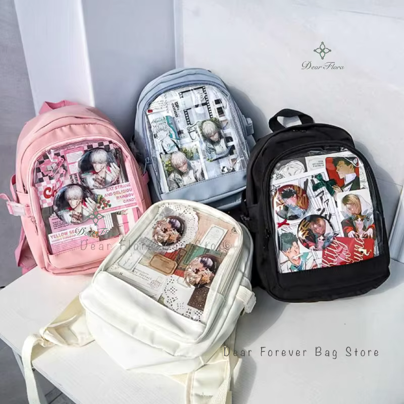 Sac à dos mini Y2K mignon pour femme, sac ItaBag tendance, sac à dos transparent pour fille, sac à dos DIY personnalisé, sac à bandoulière Lolita