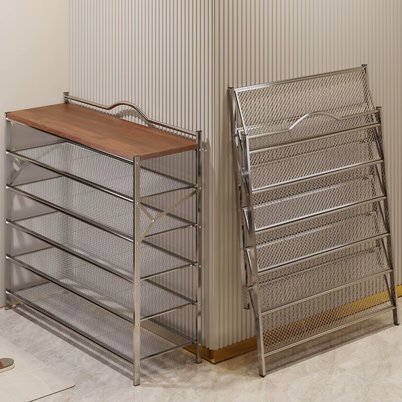 Étagère à chaussures pliable multicouche, organisateur Vertical permettant de gagner de l'espace, Organization de rangement de chaussures, étagère de meubles de salon