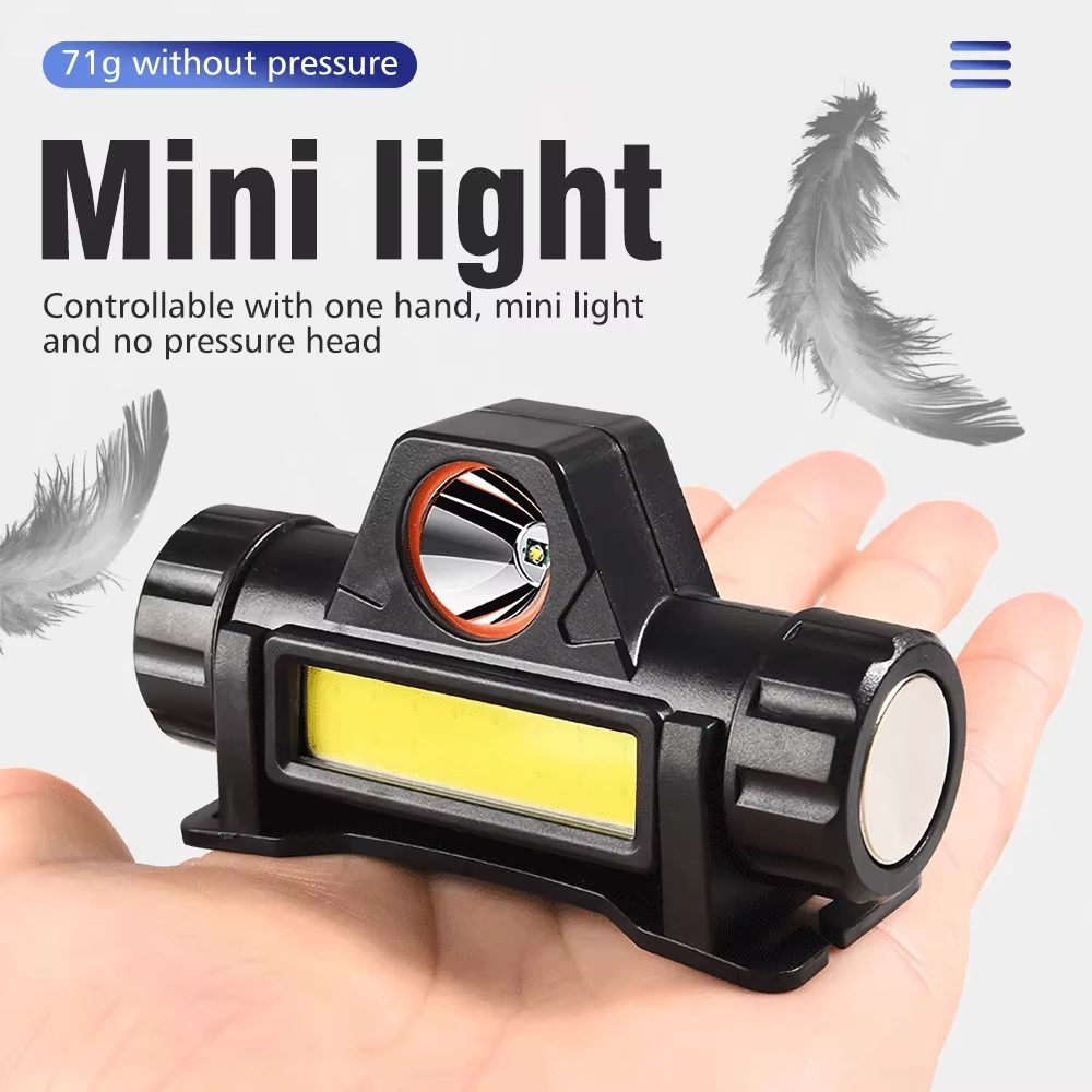 Lampe frontale LED COB Rechargeable