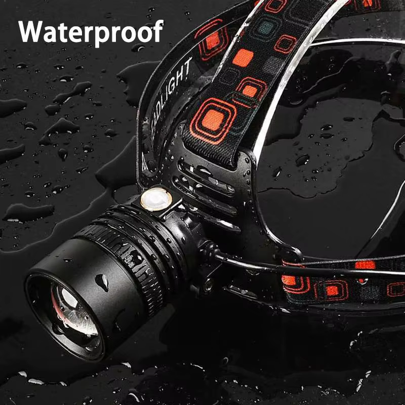 Lampe frontale LED puissante en alliage d'aluminium