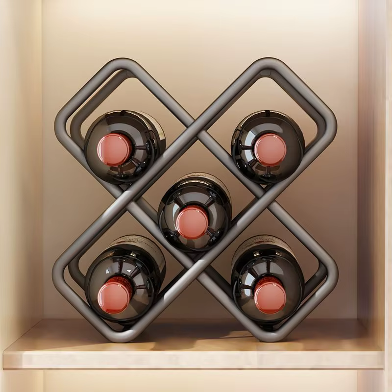 Casier à vin ménage lumière luxe losange treillis armoire à vin support de rangement bouteilles de vin support organisateur accessoires de barman