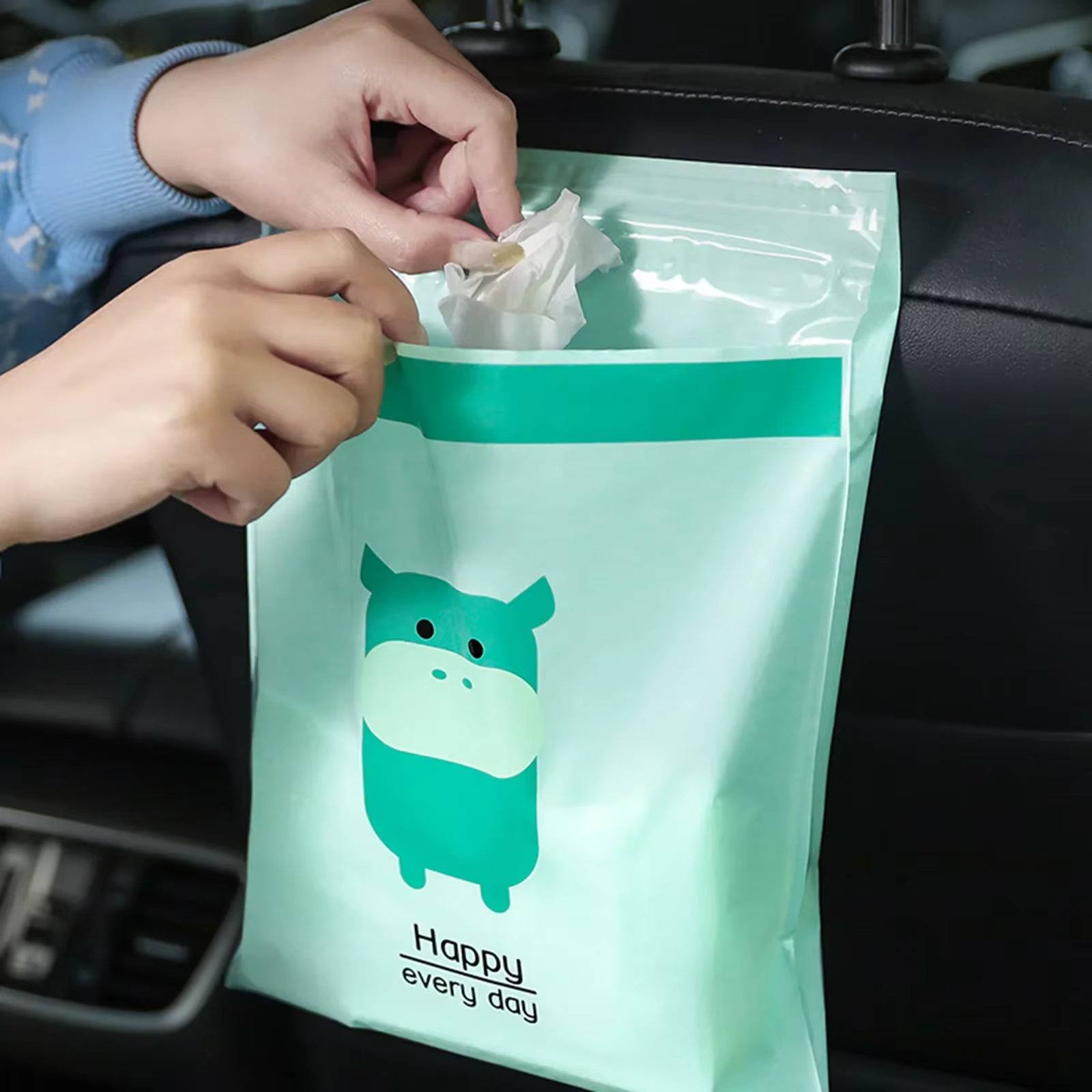 Sac poubelle de voiture 2/15 pièces, poubelle jetable étanche, poubelle de voiture, bâton sur n'importe où à l'intérieur de vos sacs, accessoires
