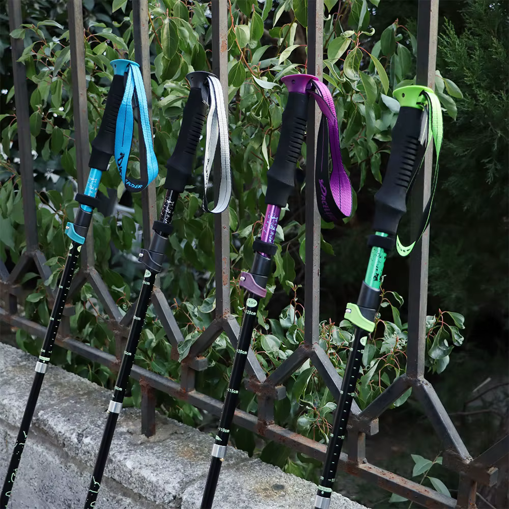 Outil de randonnée de Camping en plein air Portable ultraléger bâtons de Trekking pliants bâton télescopique
