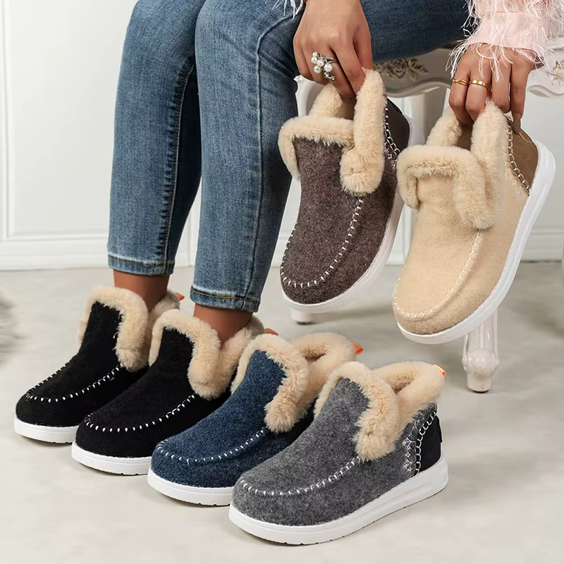 Bottes 2025 chaussures d'hiver pour femme fourrure Botas Mujer décontracté femmes bottines chaussures d'hiver femme en caoutchouc bottes de neige pour les femmes