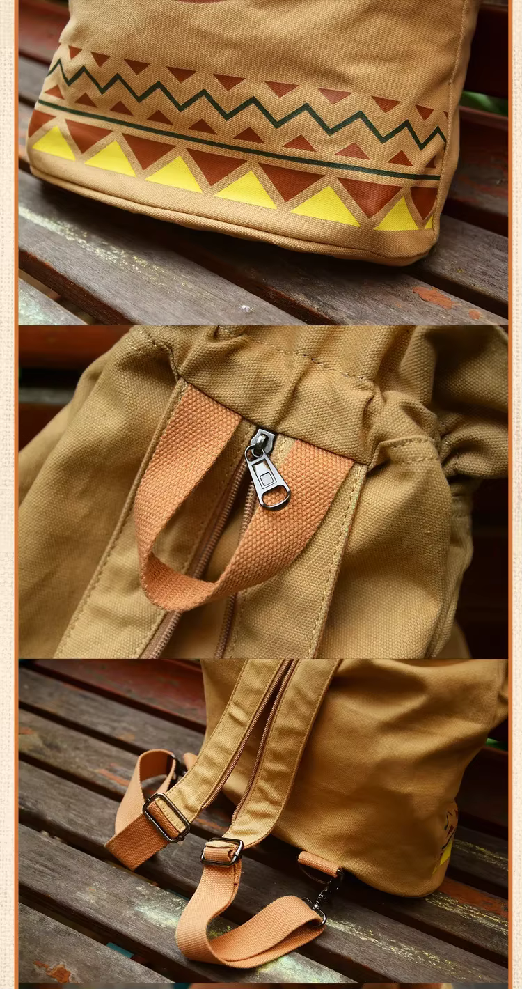 Sac à dos en toile de style japonais, Cartable, Anime, Périphérique, Monster Hunter, Airou, Cat Proximity, Wstring