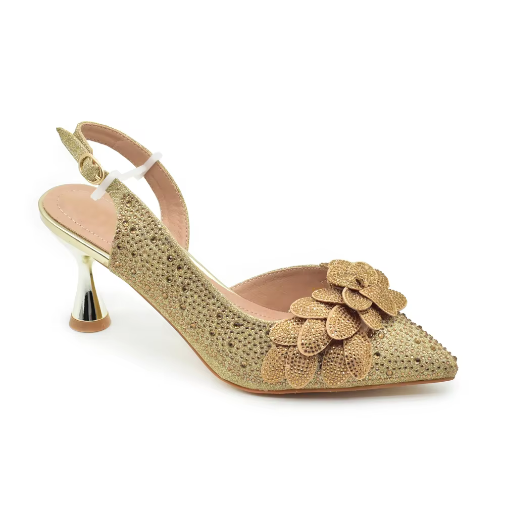 Ensemble de chaussures et de sacs italiens originaux pour femmes, chaussures et sacs chics et élégants avec strass complets pour escarpins de fête et de mariage