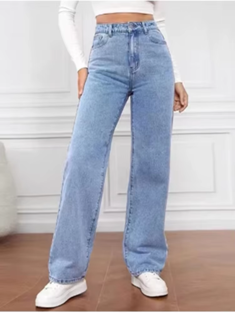 Pantalon en jean noir pour femme