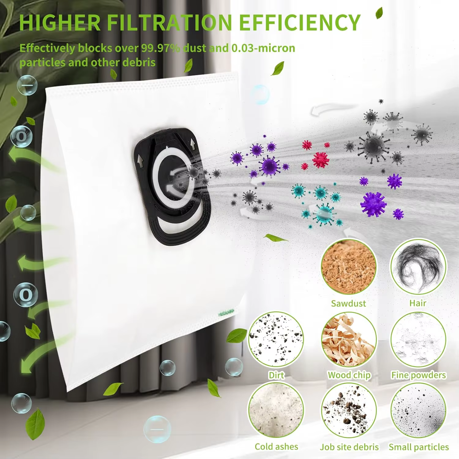 Sacs Hygiène+ ZR200520 ZR200720 ZR200920 Compatibles avec Rowenta Tefal Moulinex Silence Force,Green Force,Power XXL,X-Term Power,Compact Power Aspirateurs RO3969EA,RO3143EA,RO7473EA