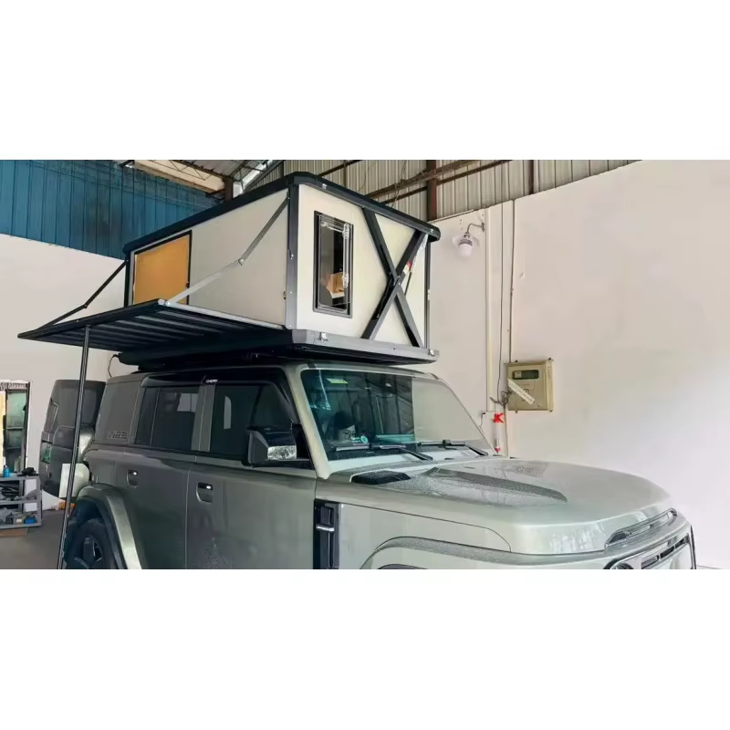 Tente de toit rigide tout-terrain en aluminium avec système de levage électrique