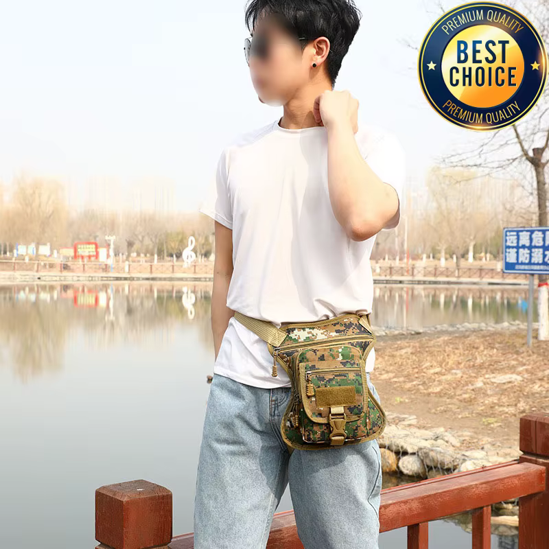 Nouveau sac de jambe de moto Camouflage sac de taille étanche en plein air multifonctionnel voyage randonnée Portable