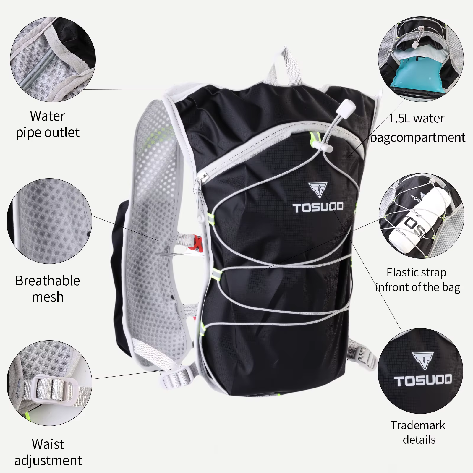 Sac à dos de trail running ultraléger pour femmes et hommes
