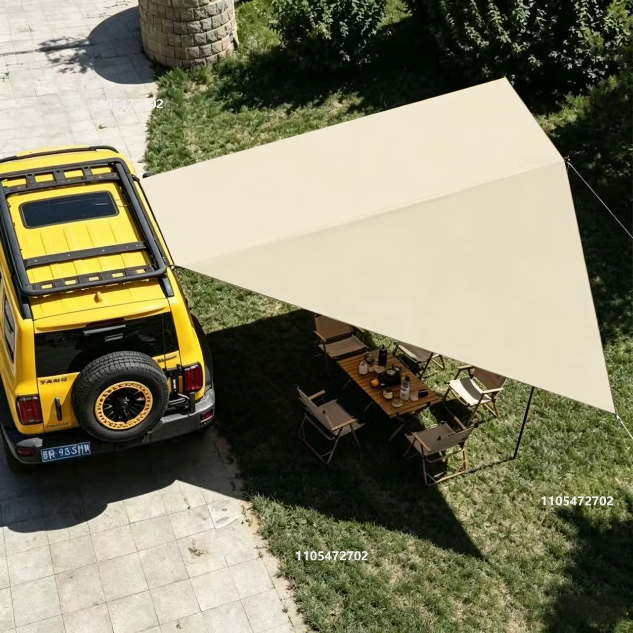 Tente Pare-Soleil Latérale pour Voiture en Forme de Chauve-Souris