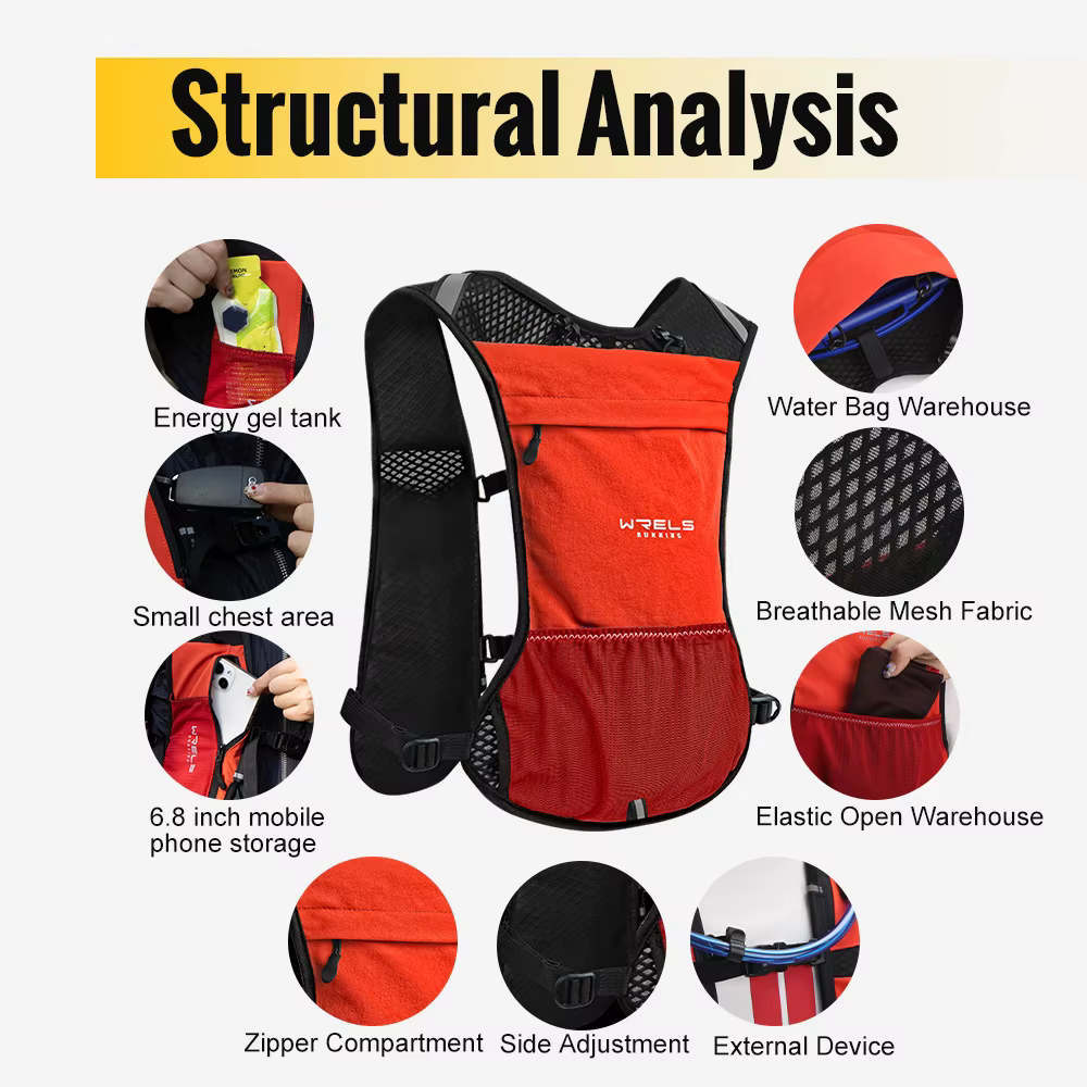 Sac à dos de trail running WRELS ultraléger pour femmes et hommes