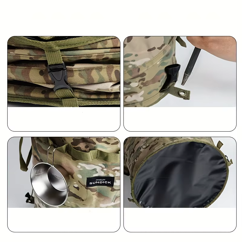 Seau de rangement pliable 62L pour le camping