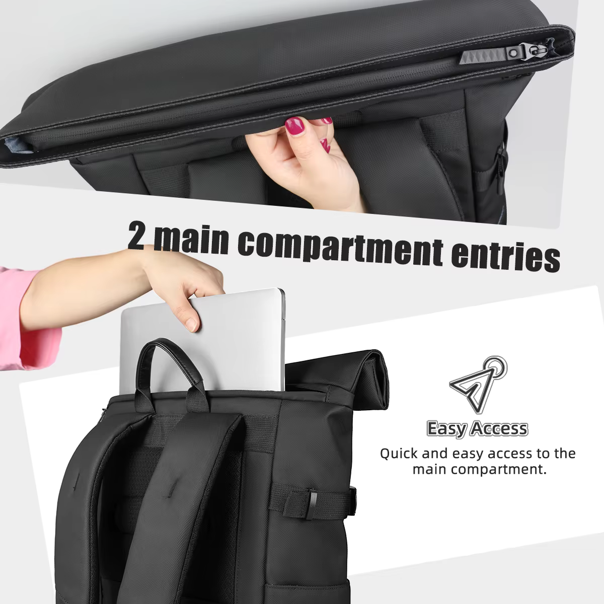 HcanKcan-Sac à Dos à Roulettes Extensible