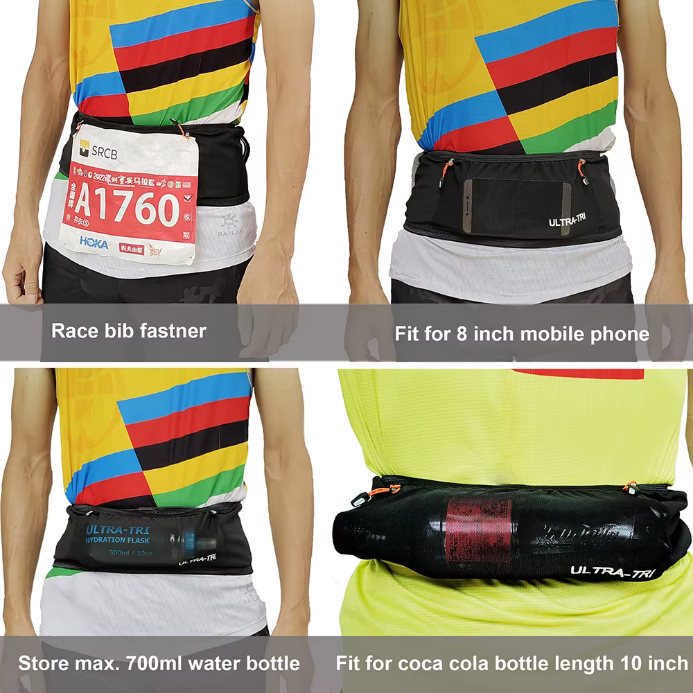 TRI Marathon course ceinture sac Sports de plein air hydratation sentier