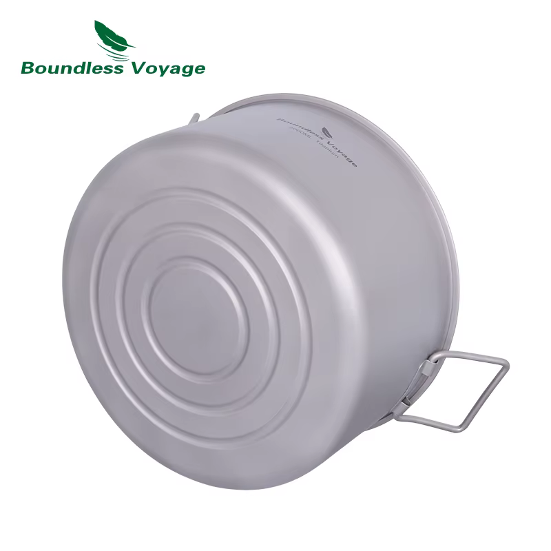 Boundless Voyage Camping en plein air Marmite 5 L Titane