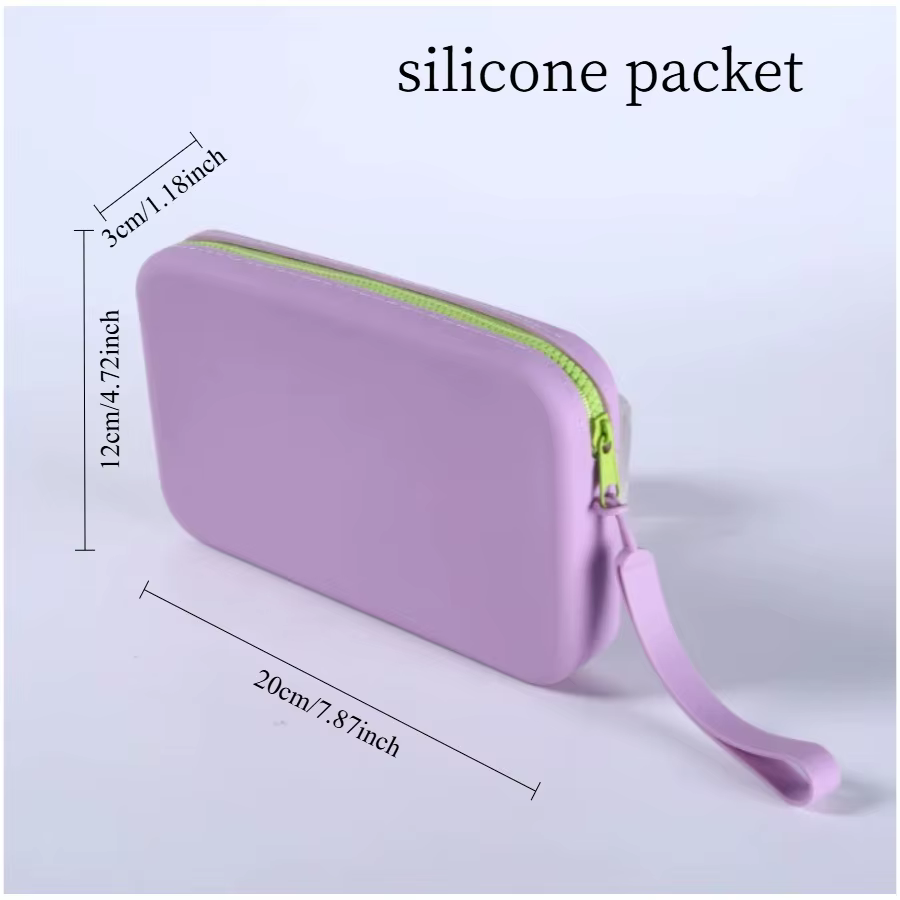 Sac de rangement carré en silicone de grande capacité