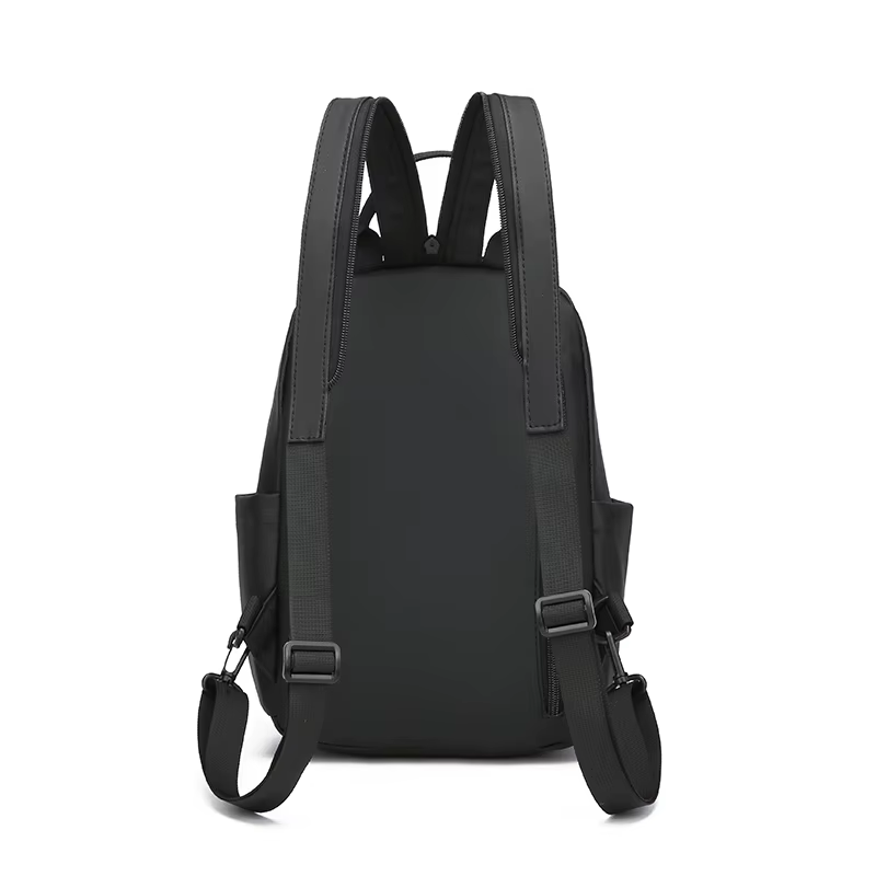 Mode mâle petit sac à dos Durable en cuir PU souple hommes sac à dos décontracté adolescent sangles zippées sac de poitrine sac à bandoulière SAC