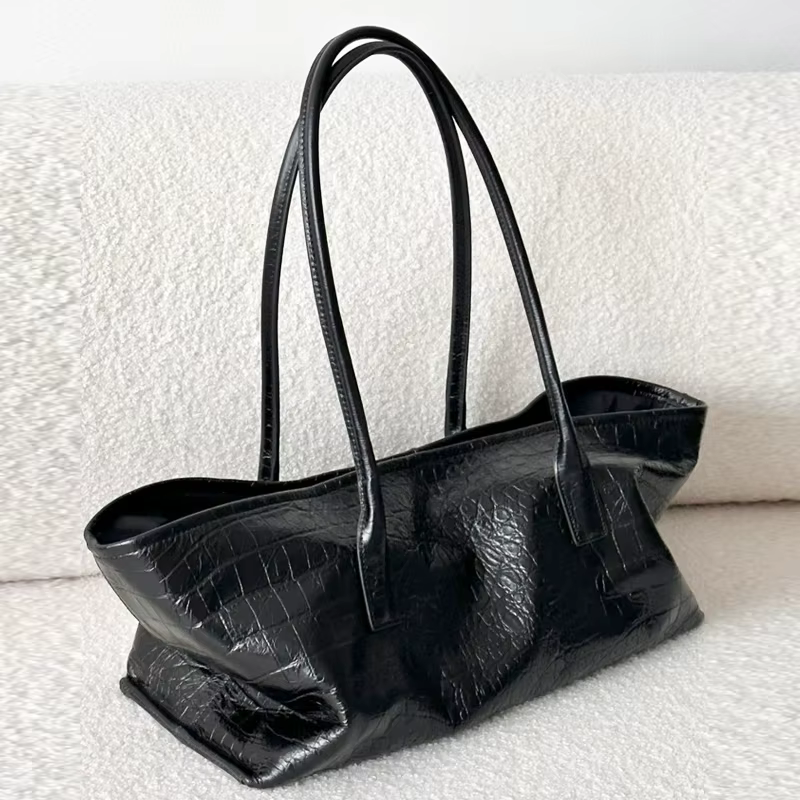 Sacs cabas vintage coréens pour femmes sacs à main et pochettes de luxe de créateurs nouveauté 2026 en PU motif crocodile avec poche intérieure grande capacité porté épaule ou bandoulière haute qualit