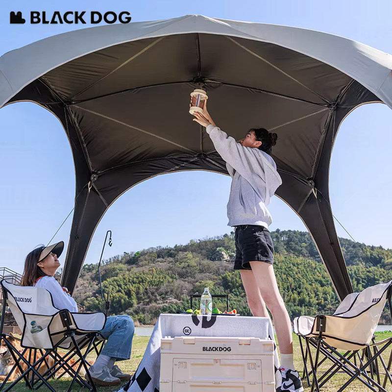 Tente dôme BLACKDOG, auvent, abri solaire, imperméable, UPF100+, ouverture rapide, fixation, protection solaire pour le camping en plein air, bâche de protection, équipement de camping