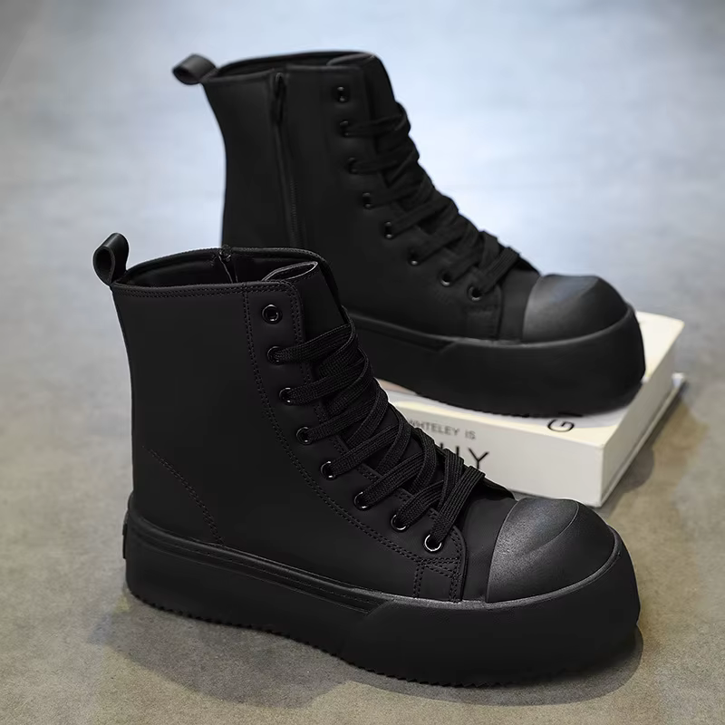 Chaussures confortables à bout rond pour hommes, polyvalentes pour toutes les saisons, semelle épaisse, style décontracté et sportif, doublure en maille respirante, adaptées aux jeunes