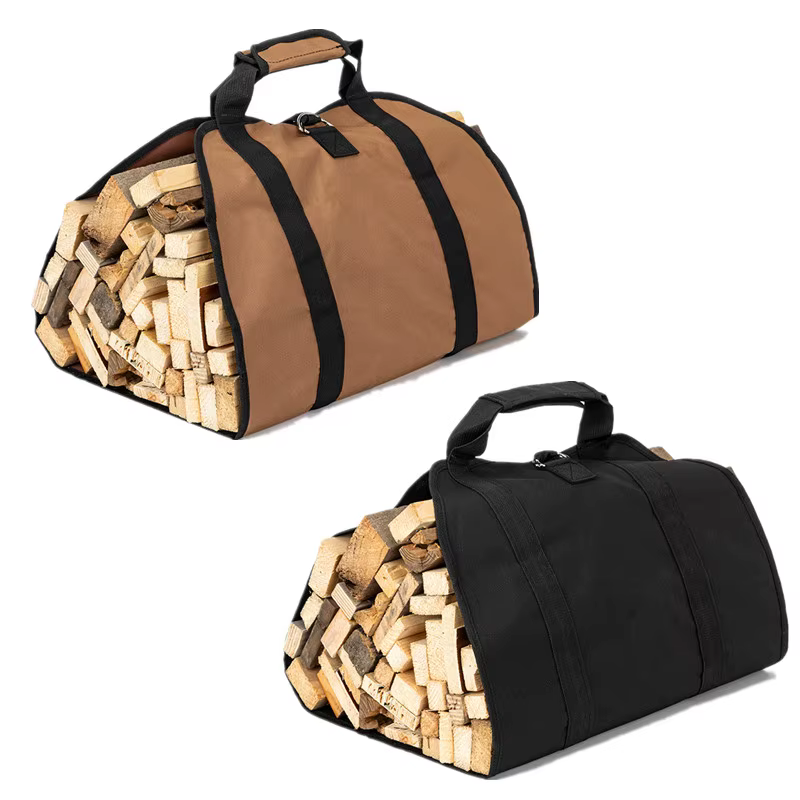 Sac de rangement portable et durable pour bois de chauffage