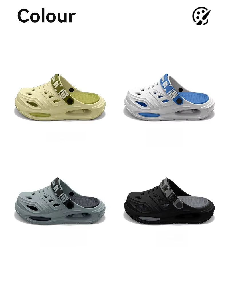 Chaussures perforées pour hommes, nouveau style, à design superposé avec soutien de la voûte plantaire, antidérapantes, pour l'extérieur, respirantes et confortables.