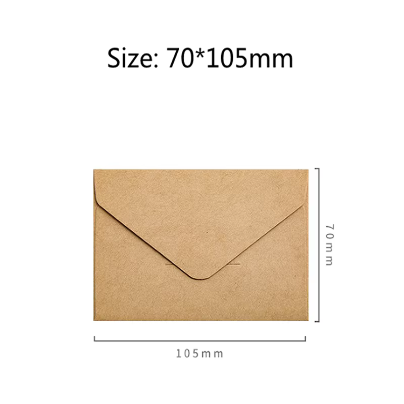 20 mini-enveloppes Kraft marron pour cartes-cadeaux et cartes de visite, 3 couleurs classiques, 4 x 2,8 pouces