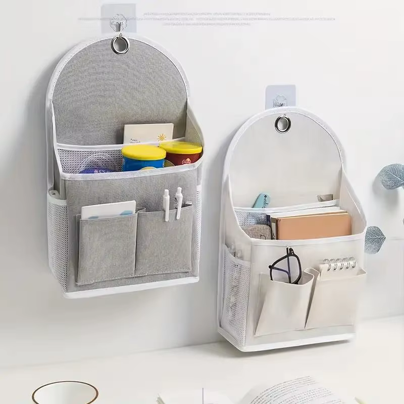 Sac de rangement mural, sac de rangement suspendu avec poche latérale, organisateur pour la chambre, le salon, le bureau, le dortoir