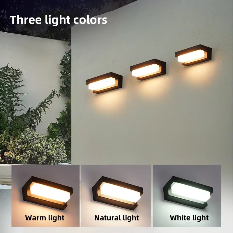 Lampe murale solaire à détecteur de mouvement, lampe LED étanche pour escaliers, portail, jardin, entrée, numéro de maison, en-tête de porte, sans perçage